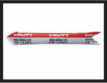 Chemical Anchor Capsules – Glass Capsule Resins for Rod Anchoring in Concrete – Polyester, Epoxy and Hybrid Types, M8-M24 Sizes, Break and Inject System, No Gun Required for Hole Filling and Curing